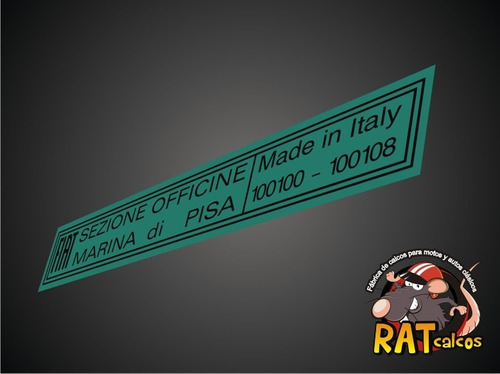Calcos Fiat 1100 Turismoveloce Italiana / Made In Italy
