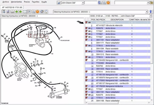 John Deere C&f Catálogo Partes Epc Despiece 2015