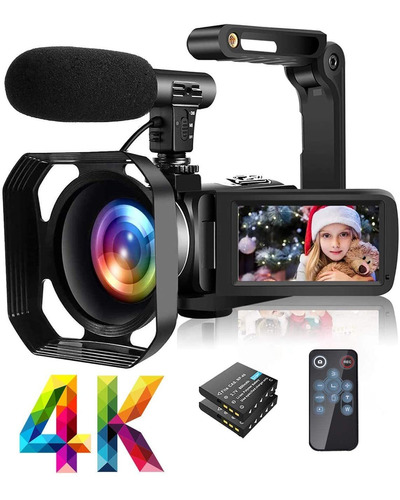 Videocámara Con Micrófono Ultra Hd 4k 30mp Youtube Vlogging 