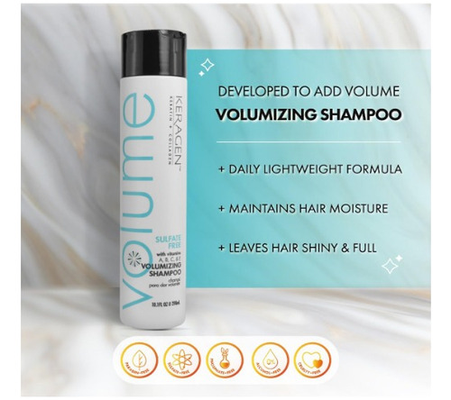 Keragen - Champú Voluminizador Para Cabello Fino