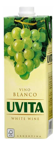 Oferta! Vino Blanco Uvita Clasico 1 Litro 11,7% Vol