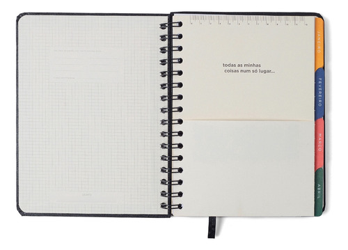 Agenda Planner Anual Semanal Notas Datado Cicero Wire-o A5