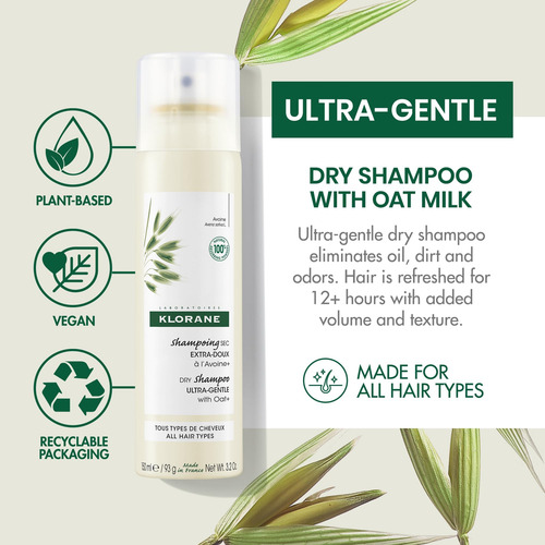 Klorane - Shampoo Seco Ultra-suave Com Aveia + Fórmula Suave