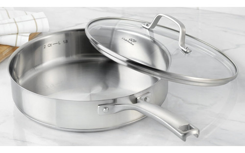 Sartén Con Tapa Calphalon, Acero Inoxidable, Cap 2.82 L