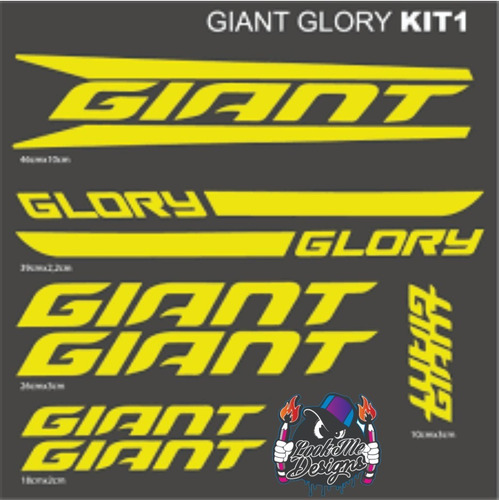 Juego Calcos Giant Glory Bicicleta 