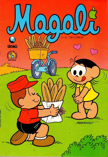 Magali N° 95 - 36 Páginas Em Português - Editora Globo - Formato 13,5 X 19 - Capa Mole - 1993 - Bonellihq Cx443 E21