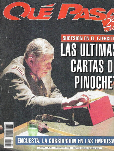 Revista Qué Pasa 1327 / 14 Sept 1996 / Sucesión Pinochet