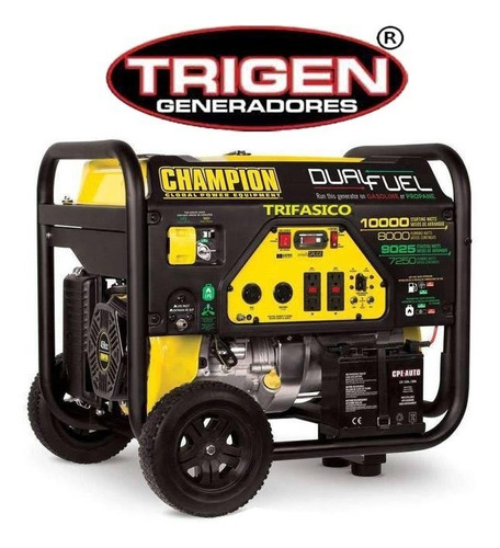 Generador De Luz Champion Trifasico 10000 W. Gas O Gasolina
