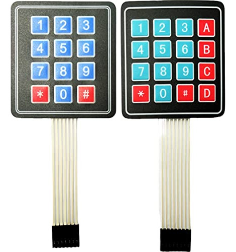 Teclado Matricial De Membrana Diyables 3x4 4x4 Para Arduino,