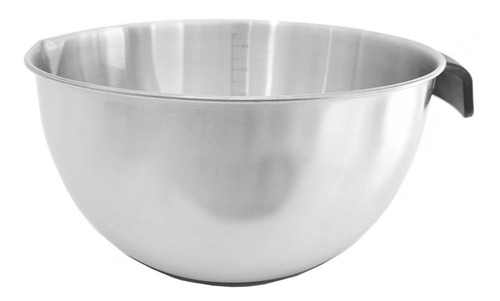 Bowl Batidor Profundo Acero Inoxidable Con Medidas Y Agarre 24cm De Diametro Base Y Mango Siliconado Super Oferta Bz3