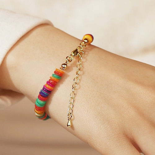 Color Boho Vintage Pearl Pulsera Para Mujeres