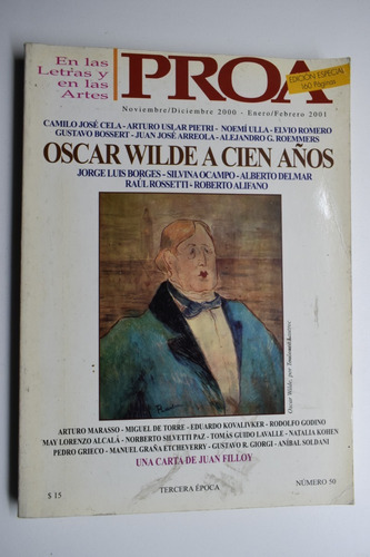 Proa Nº50:oscar Wilde A 100 Años Jorge Luis Borges,silvinc26