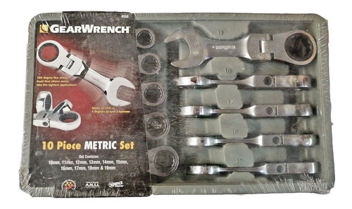 Gearwrench Juego Llaves Combinadas Cortas Con Matraca Flex