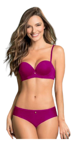Brasier Strapless Mediacopa Con Realce Haby 11506 Colombiano