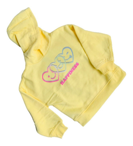 Suéter, Sudadera, Hoodie Para Niñas, Amarillo, Algodón