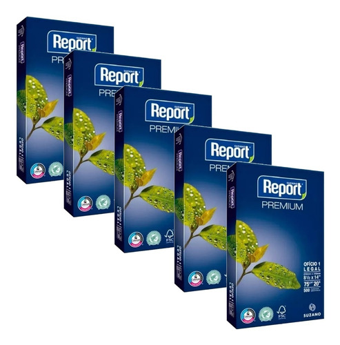 10 Resmas Oficio Report Premium 75 Gramos X 500 Hojas C/u