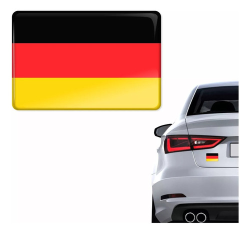 Emblema Adesivo Bandeira Alemanha 3d Resinado Carro Bd2