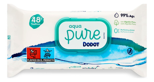 Toallitas Húmedas Aqua Pure Dodot De 48 Unidades Sin Alcohol