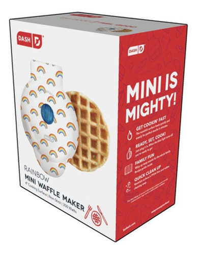 Mini Máquina de Waffles Dash blanco/arcoiris