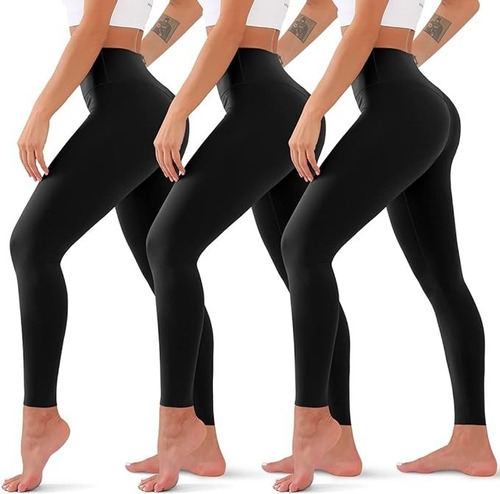 3 Piezas Leggins Térmicos Con Faja Unitalla Variar Color