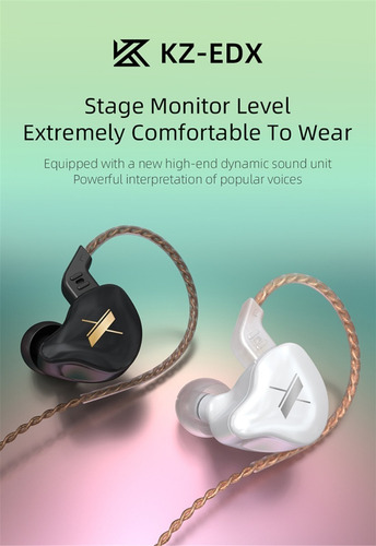 Imagen 4 de 6 de Auriculares In Ear Kz Edx - Hifi 1dd Monitoreo 112db
