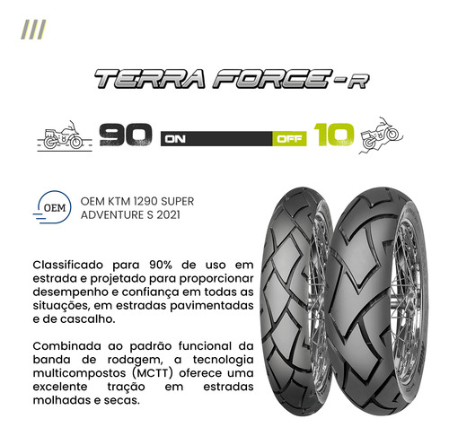 Pneu Moto 90/90-21 + 150/70 R17 Mitas Terra Force-r