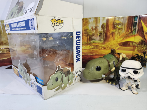 Funko Pop Star Wars Sandtrooper Y Dewback (Usado)