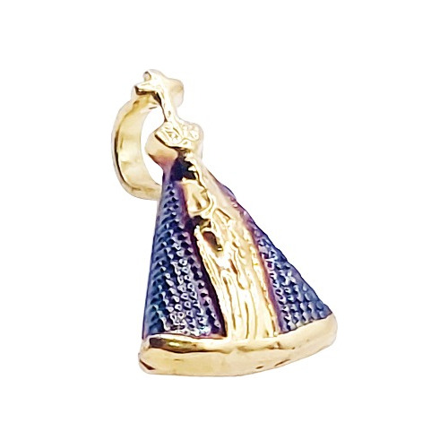 Pingente Nossa Senhora Aparecida Em Ouro 18k 1,0x0,6 +brinde