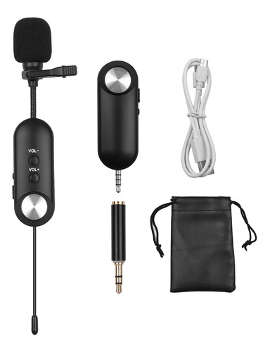 Andoer Wireless Lavalier Solapa Micrófono Recargable