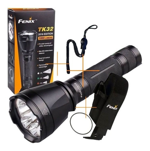 Imagen 1 de 1 de Linterna Fenix Tk32 Led Cree 1000 Lum Potente Luz Rojo Verde