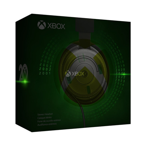 Imagen 6 de 7 de Audífonos Headset Xbox Edición Especial 20 Aniversario Gamer Color Negro