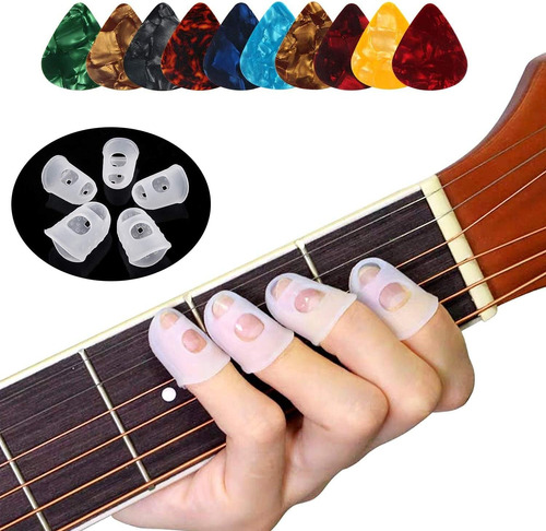 Protectores De Dedos De Guitarra - 40 Protectores De Silicon