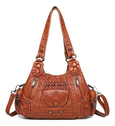 Bandoleras Mujer Bolso Tote Colorblock De Piel Alta Calidad