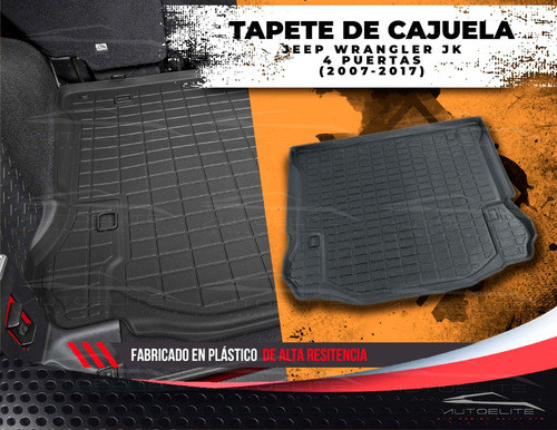 Imagen 6 de 8 de Tapete 3d Cajuela Jeep Jk Wrangler Uso Rudo Rigido 07 - 17