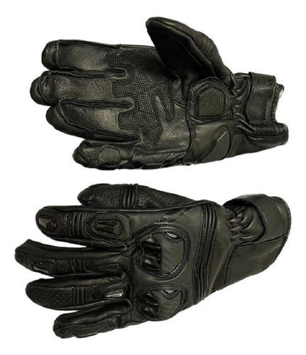 Guante Moto Deportivo Cuero Protecciones Torque Gt Tech Color Negro Talle 3xl