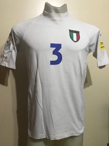 Camiseta Italia Kappa Euro Holanda 2000 Maldini #3 Milan M