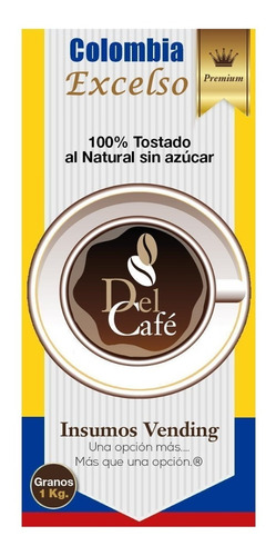 Imagen 1 de 3 de Cafe Colombiano Excelso Premium Tostado En Grano Molido 1kg