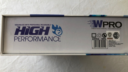 Máquina De Corte Profesional Wpro Recargable High Titanium