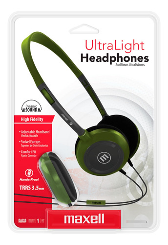 Audifonos Hp-200 Maxell Trss Ultralight Headphones Dynamic