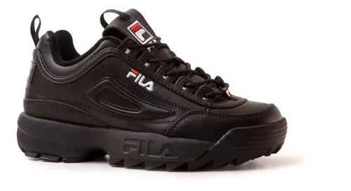 Tenis fila negro con cheap blanco