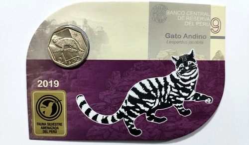 Blister Del Gato Andino + Lamina  (moneda De Colección)