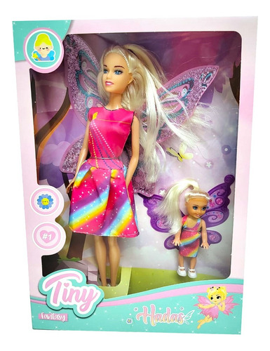 Muñeca Tiny Hada Con Hadita Multicolor Shp Tunishop