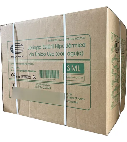 Jeringa 3ml 21gx11/2 (3partes L.lock) Caja X 3000 Unds