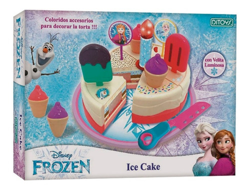 Frozen Ice Cake Torta Con Velita Luminosa Elsa Anna Ditoys