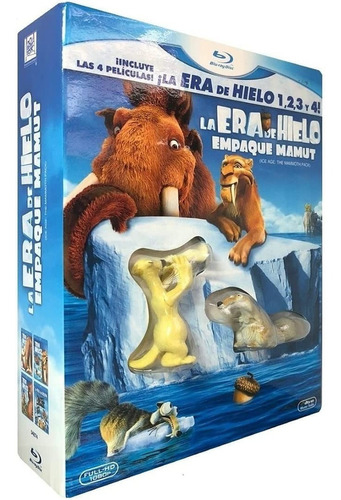 La Era De Hielo 1- 4 | Blu Ray + 2 Figuras  Película Nueva