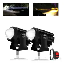 Comprar Neblinero Lupa Bicolor 2pcs + Switch Para Auto Moto 12v