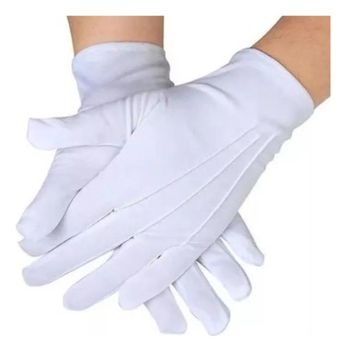 Guantes Blancos Formal Algodón Guardia, Ceremonial, Adulto 