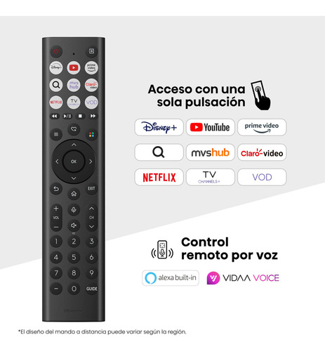 Hisense Pantalla Qled 4k De 65 65qd6qv Vidaa U Compatible Con Alexa ,dolby Vision Atmos, Escalado Ia A 4k, Hdmi, Lan, Wifi. Control De Voz. Bluetooth. (2025) Free Hdmi Cable 4k