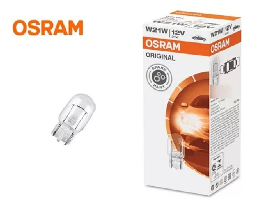 Bombillo 1 Contacto Osram 21w 12v T20 7505 Base De Vidrio