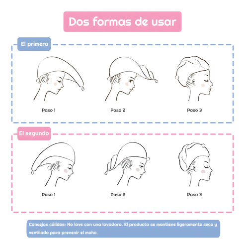 Toalla For Cabello Seco Con Botón, Paquete De 5 Toallas De